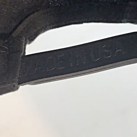 Vtg. NAVY Cap Black Embroidered Gold Square Front Trucker Hat P Made in USA OSFA - Picture 10 of 11